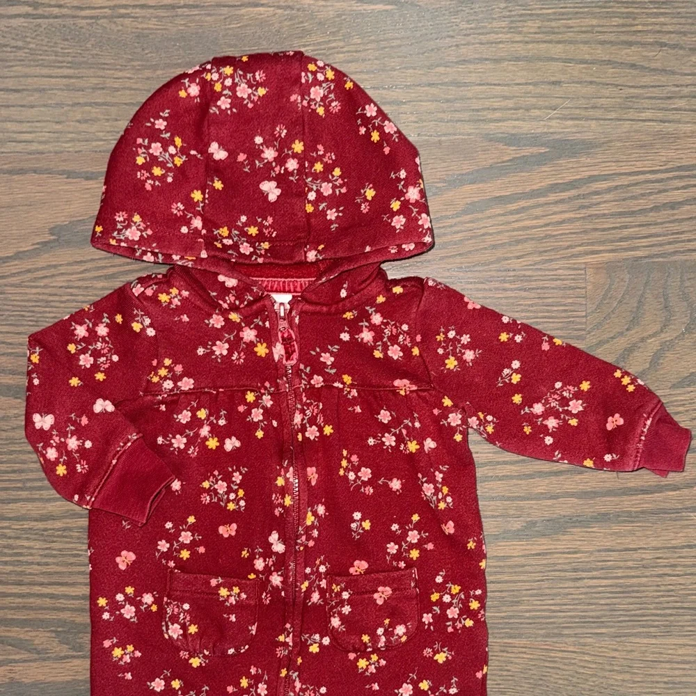 Carter's Floral Fleece Jumpsuit | 6 Months